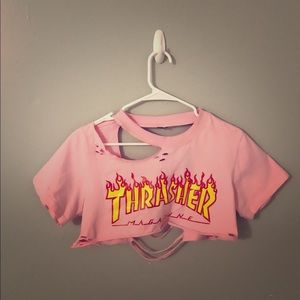Pink Thrasher graphic tee